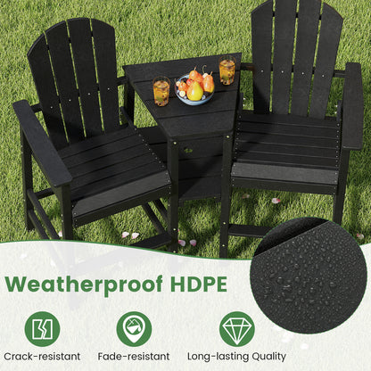 2-Seat Adirondack Chair with Double Connecting Tray