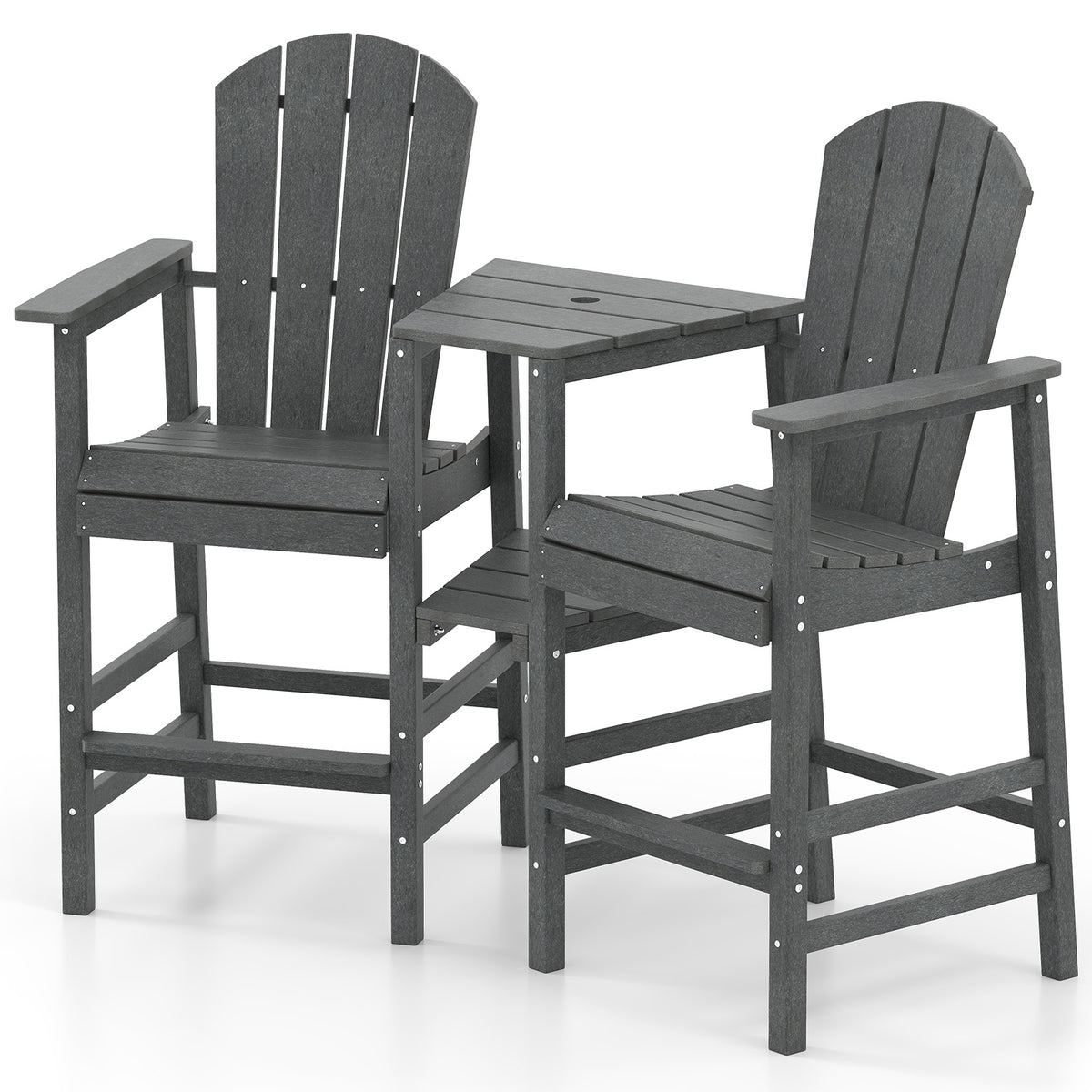 2-Seat Adirondack Chair with Double Connecting Tray