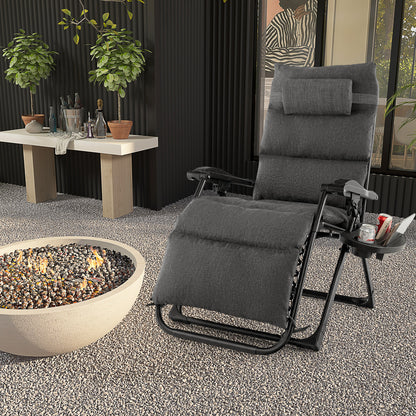 Zero Gravity Lounge Chair with Cushion and Cup Holder