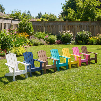 Kids Adirondack Chair with High Backrest and Armrests