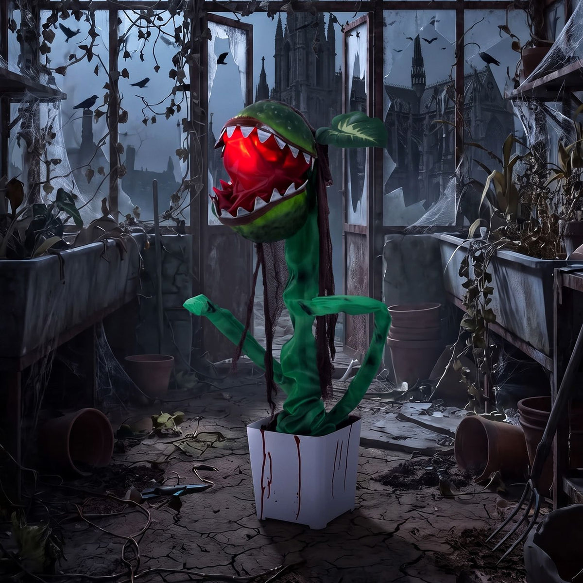 Animated Halloween Man-Eater Plant Prop
