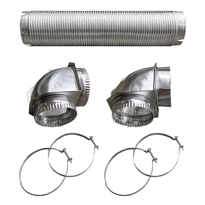 Builder's Best Semi-Rigid 4 In. x 8 Ft. Aluminum Dryer Vent Kit with 2 Close Elbows