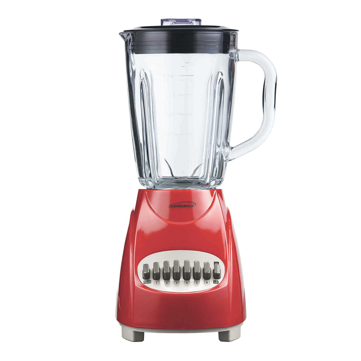 Brentwood 42 Oz. 12-Speed 350W Blender with Glass Jar - Red
