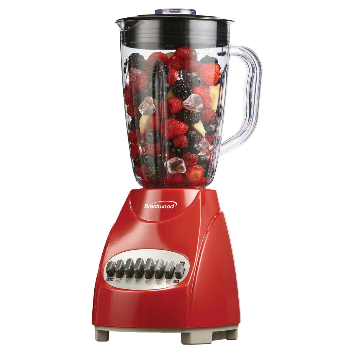 Brentwood 42 Oz. 12-Speed 350W Blender with Glass Jar - Red - view 2