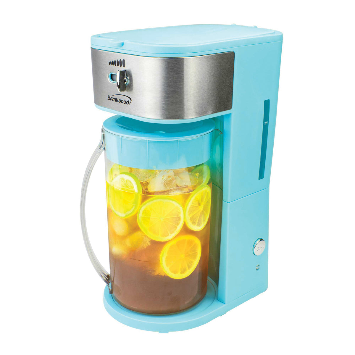 Brentwood 64 Oz. 700W Iced Tea and Coffee Maker with Pitcher, Blue