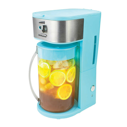 Brentwood 64 Oz. 700W Iced Tea and Coffee Maker with Pitcher, Blue