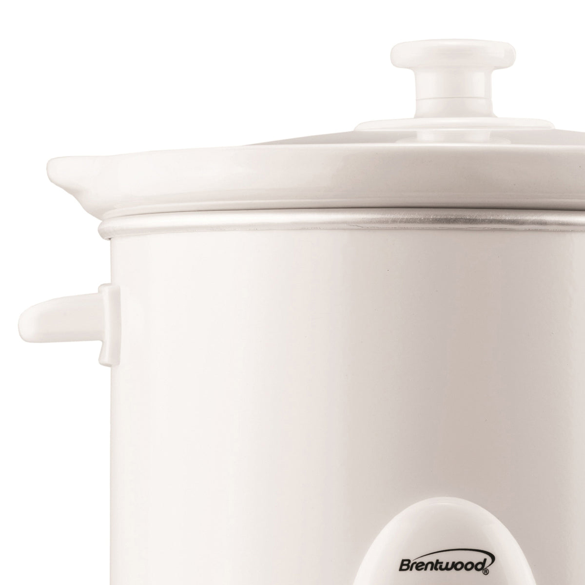 Brentwood 3-Qt. Slow Cooker with Removable Ceramic Pot & Glass Lid, White - view 2