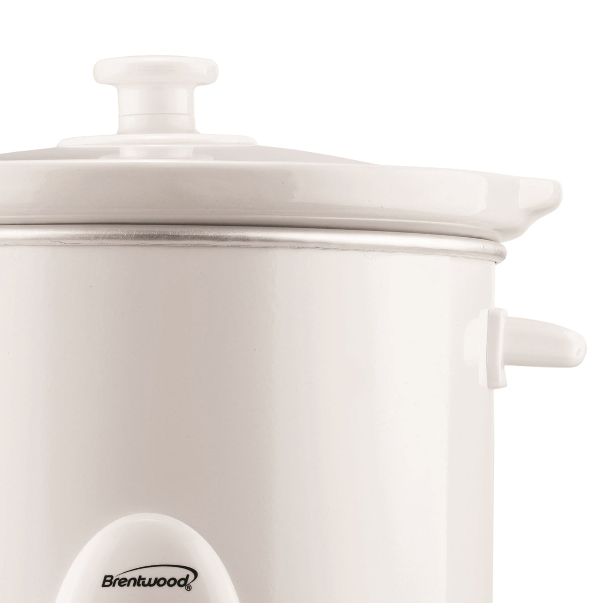 Brentwood 3-Qt. Slow Cooker with Removable Ceramic Pot & Glass Lid, White - view 3