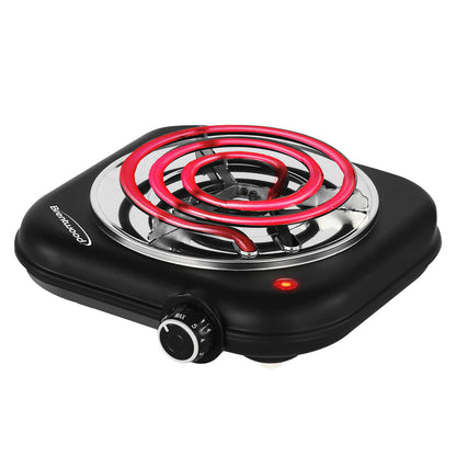 Brentwood 1,100W Single Coil Countertop Electric Burner, Black