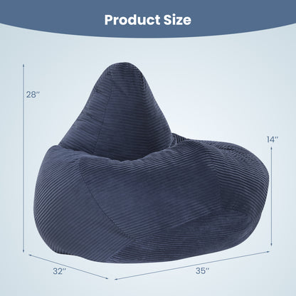 Bean Bag Chair with Corduroy Cover for Adults