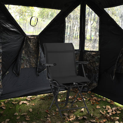 Foldable Swivel Hunting Chair with Mesh Back