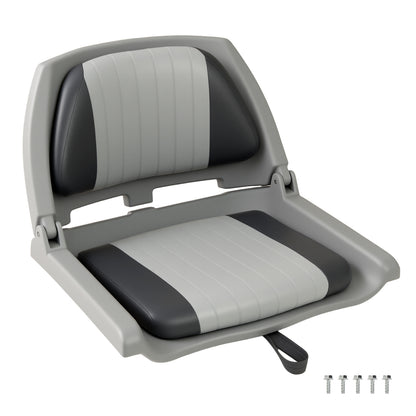 Folding Low Back Boat Seat with Marine-Grade PVC