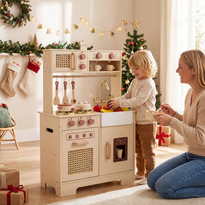Chef Pretend Play Kitchen for Kids with Realistic Lights and Sounds