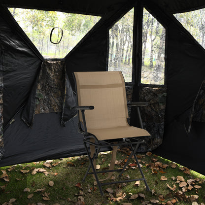 Foldable Swivel Hunting Chair with Mesh Back