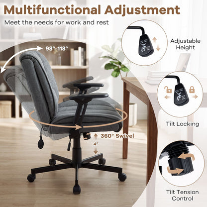 Criss Cross Home Office Chair with Airbag Lumbar Support