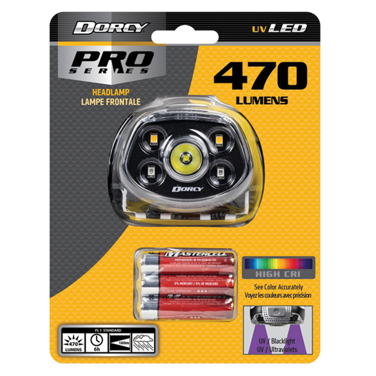 Dorcy Pro Series 470-Lumen LED Headlamp with High CRI and UV Modes - view 3