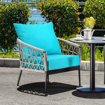 Deep Seat Chair Cushion Set with Rope Belts for Outdoor Use