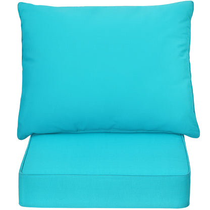 Deep Seat Chair Cushion Set with Rope Belts for Outdoor Use