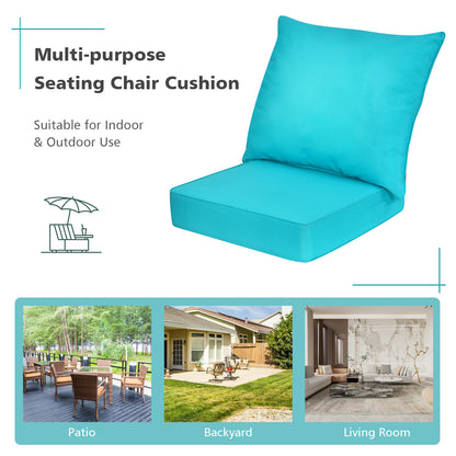 Deep Seat Chair Cushion Set with Rope Belts for Outdoor Use