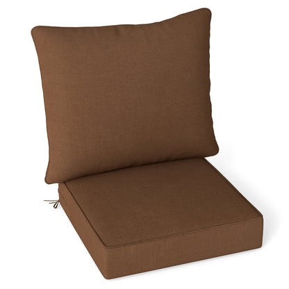 Deep Seat Chair Cushion Set with Rope Belts for Outdoor Use