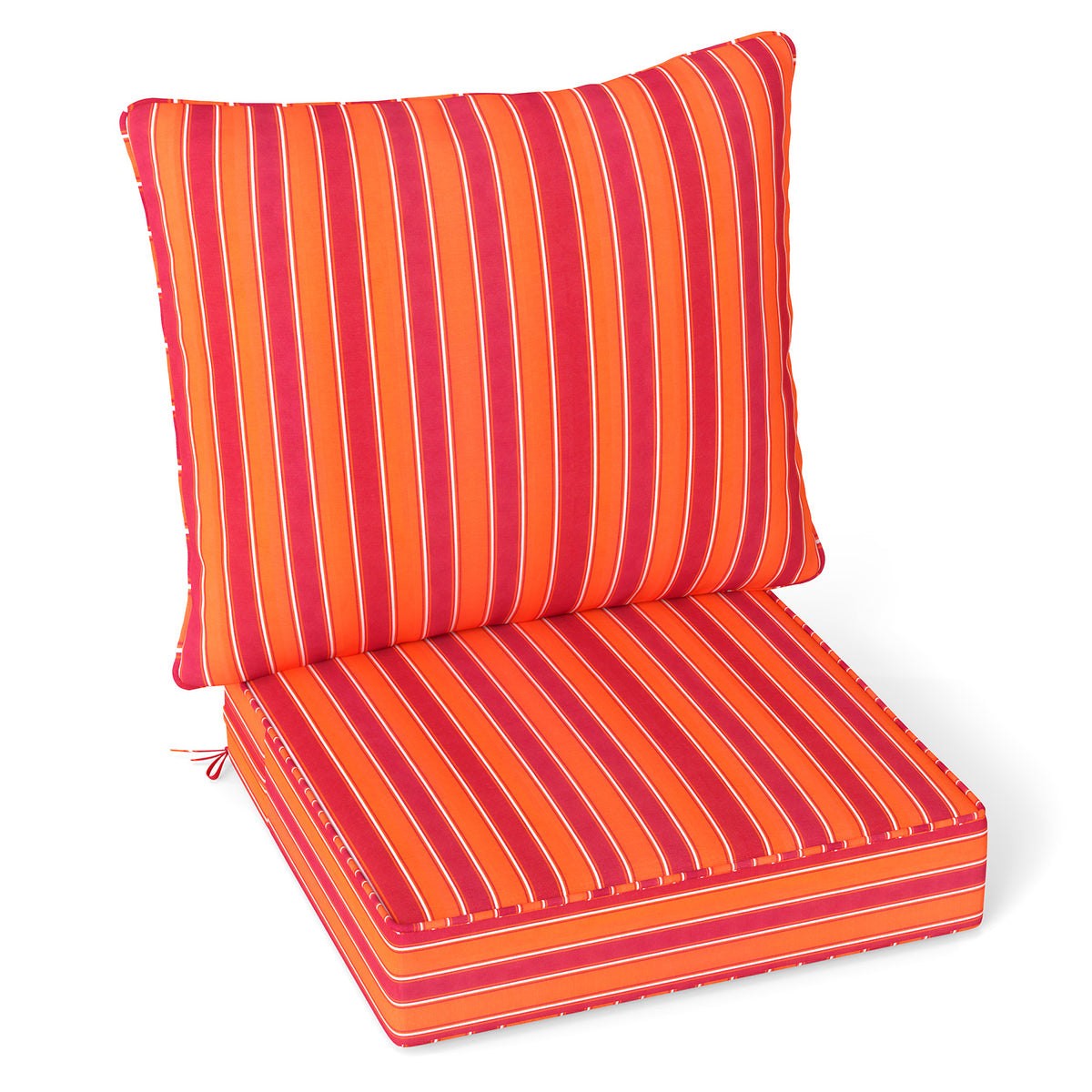 Deep Seat Chair Cushion Set with Rope Belts for Outdoor Use