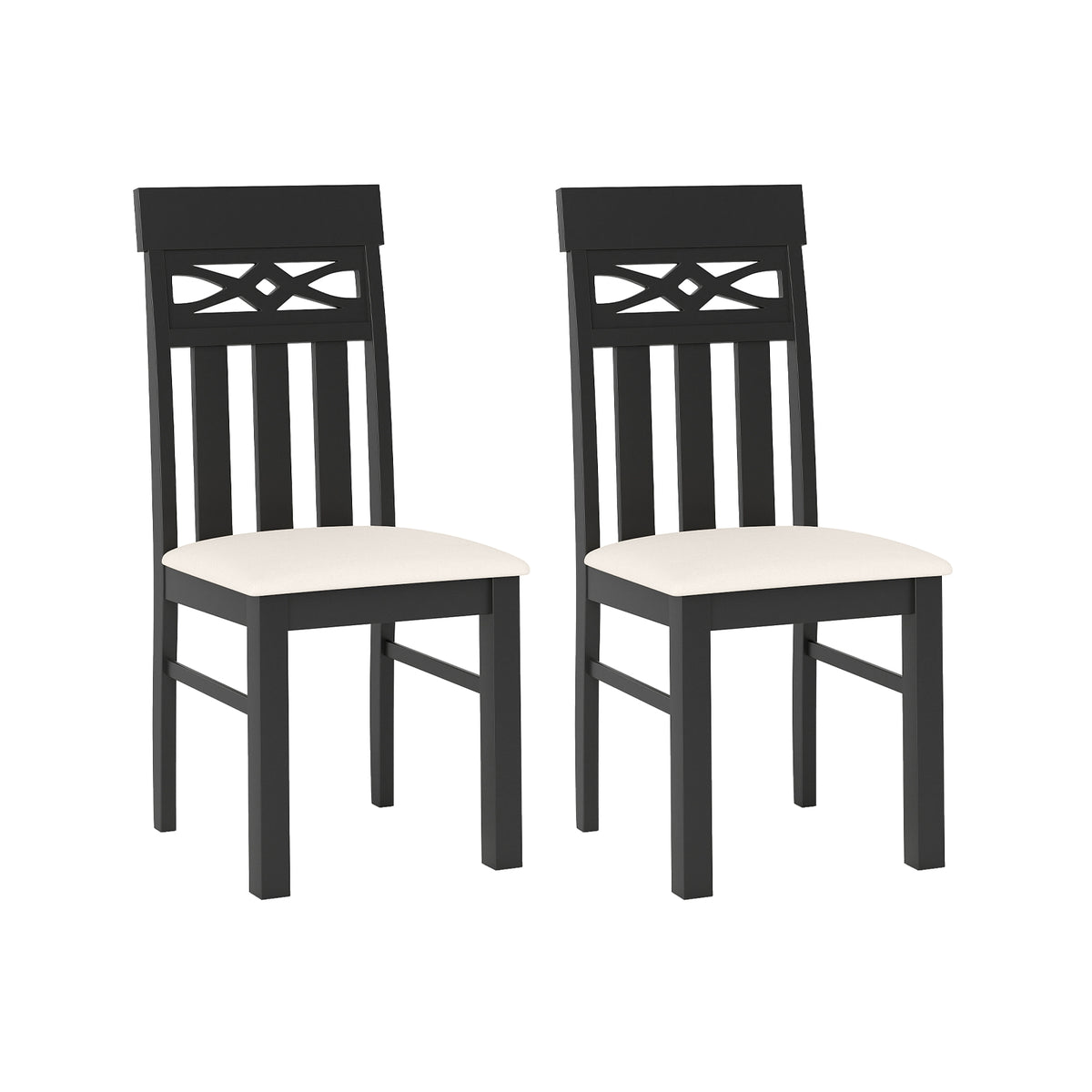 High Back Dining Chairs Set of 2 with Padded Seats