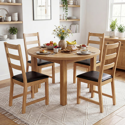 Farmhouse Dining Chairs Set of 2 with Hollowed Backrest