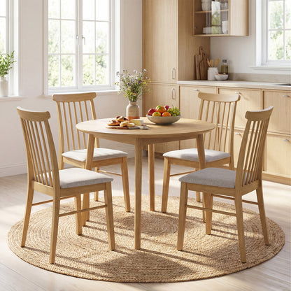 Dining Chairs Set of 4 with Rubber Wood Frame