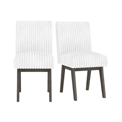 Upholstered Dining Chairs Set of 2 with Tufted Back