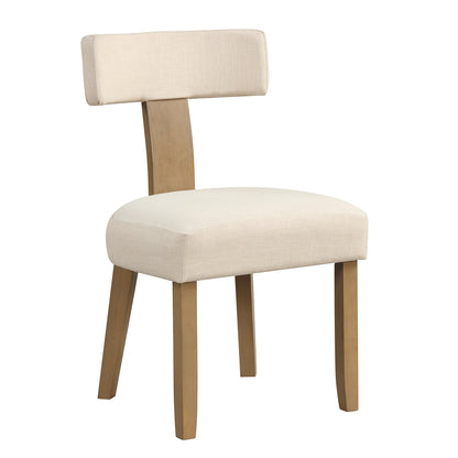 Dining Chairs Set of 2 with Curved Backrest and Padded Seat