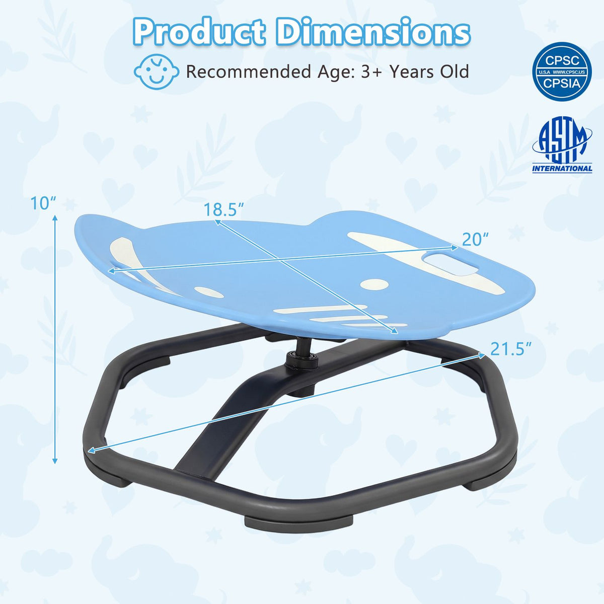 Elephant-Shaped Spinning Chair for Autistic and ADHD Kids