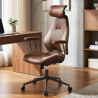 Ergonomic Office Chair with 2D Headrest & Rocking Backrest