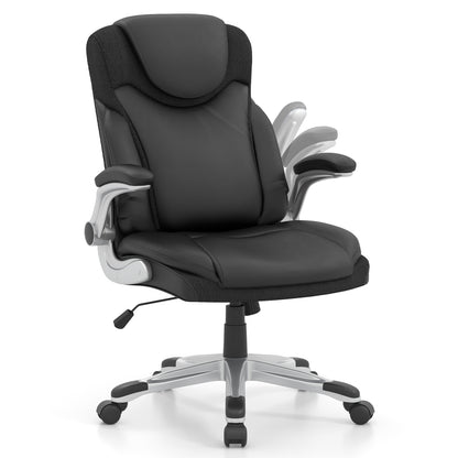 Executive Office Chair with Flip-Up Armrests & Rocking Function