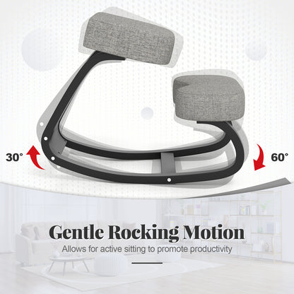 Ergonomic Rocking Kneeling Chair with Padded Cushions