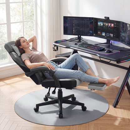 Ergonomic Gaming Chair with Footrest and 155° Recline