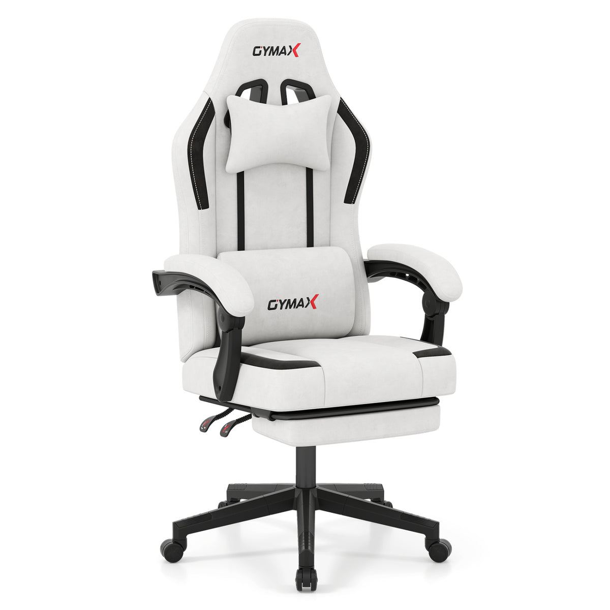 Ergonomic Gaming Chair with Retractable Footrest