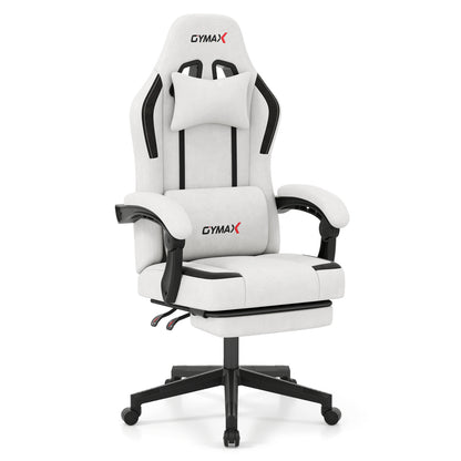 Ergonomic Gaming Chair with Retractable Footrest
