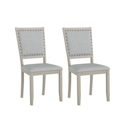 Upholstered Dining Chairs Set of 2 with Nailhead Trim