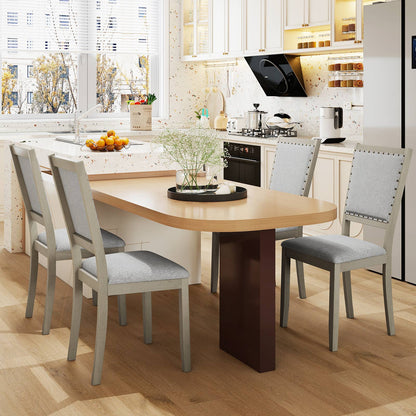 Upholstered Dining Chairs Set of 2 with Nailhead Trim