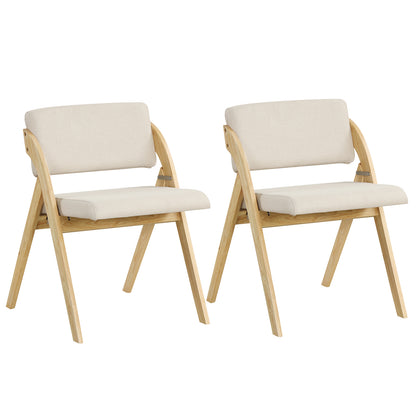 Folding Dining Chairs Set of 2 with Padded Seats