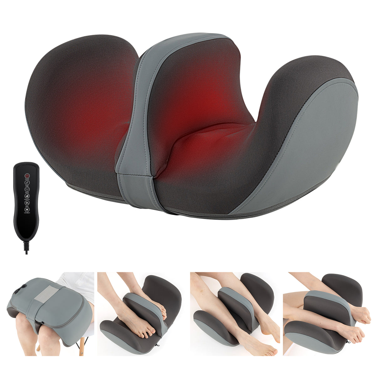 Foot and Calf Massager with Heat Gift for Women Men Mom Dad-Gray