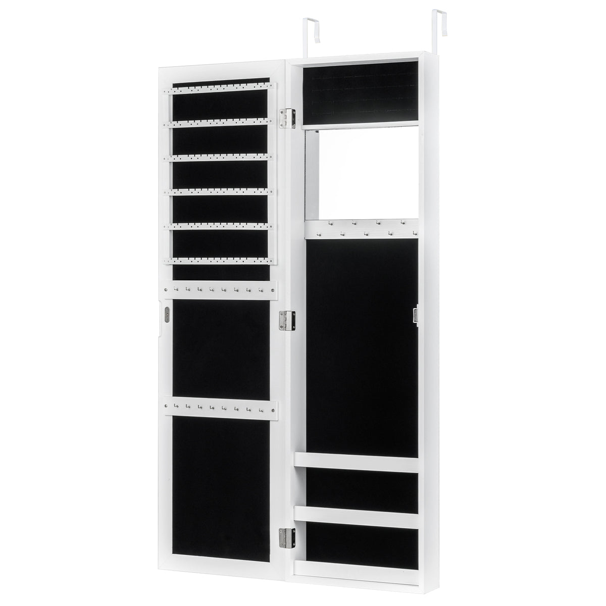 Full Length Mirror Jewelry Cabinet with Wall Mount