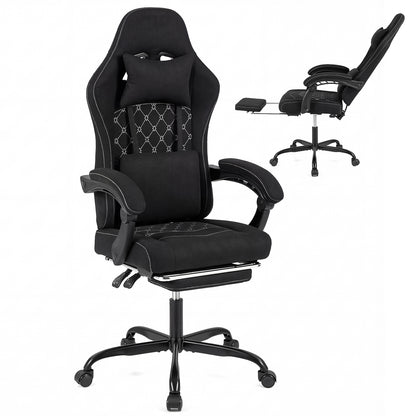 Gaming Chair with Adjustable Height & Reclining Backrest