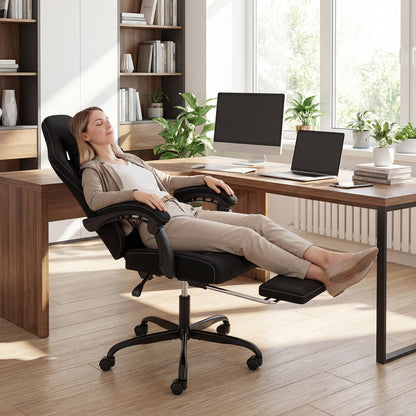 Gaming Chair with Adjustable Height & Reclining Backrest