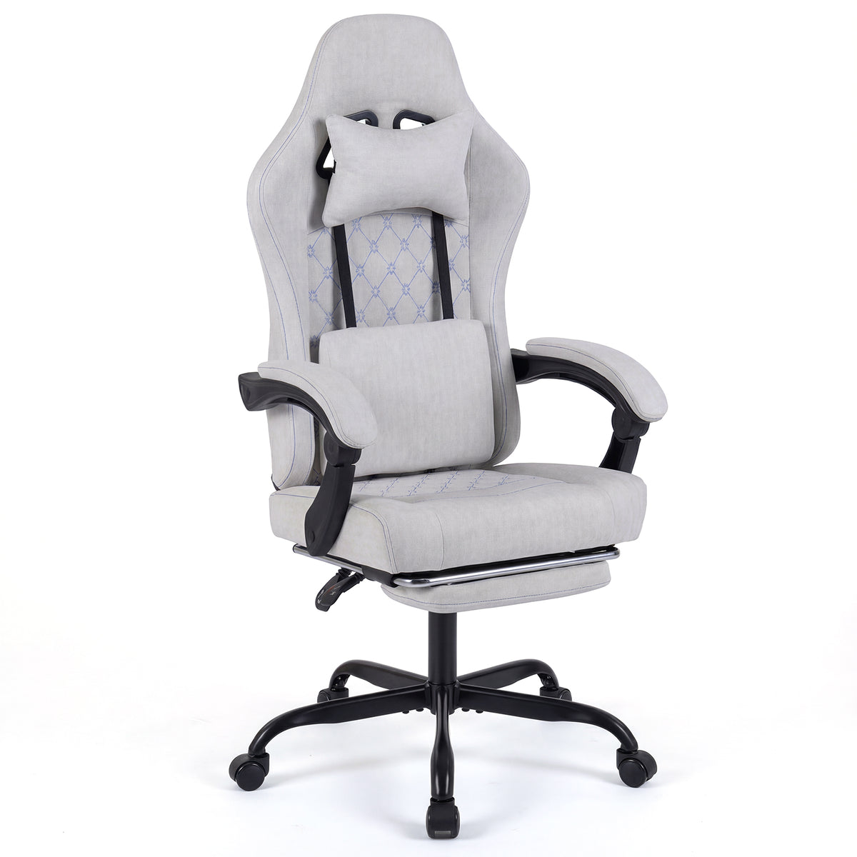 Gaming Chair with Adjustable Height & Reclining Backrest