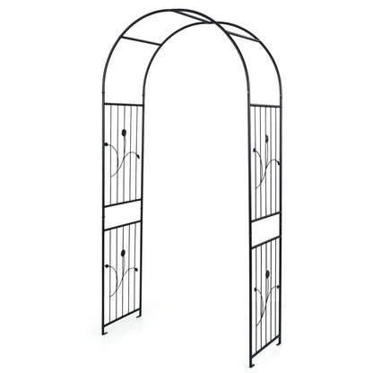 Garden Arch 87 Inches Tall Heavy Duty Metal Arbor Trellis Archway for Climbing Plants