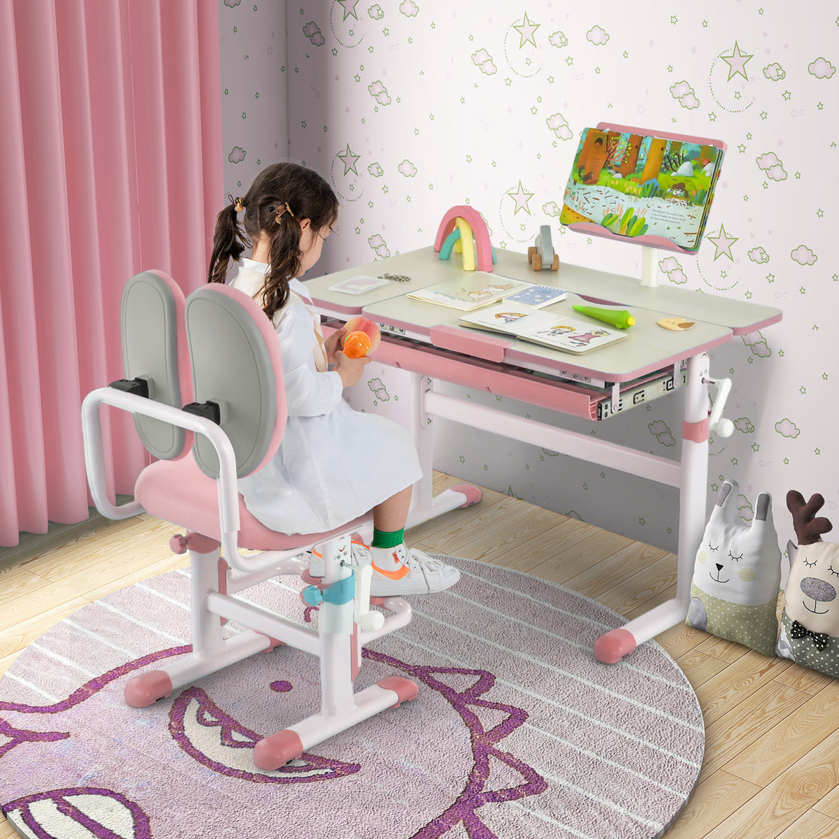 Kids Desk with Adjustable Height and Tilt Desktop
