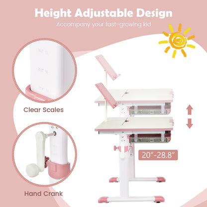Kids Desk with Adjustable Height and Tilt Desktop