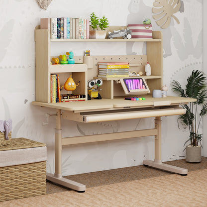 Height Adjustable Kids Study Desk with Tilting Desktop