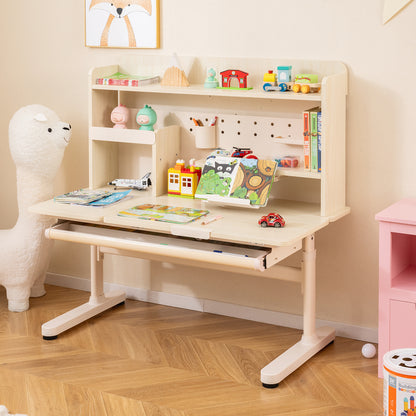 Height Adjustable Kids Study Desk with Tilting Desktop